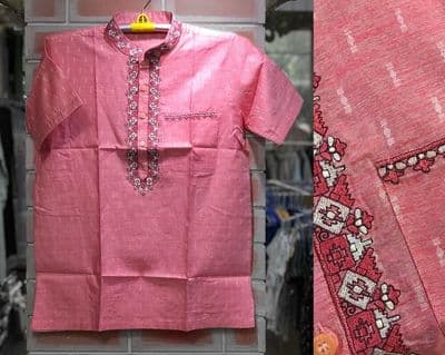 Elegant Printed Red Fotua - Premium Quality Traditional Wear_img_0