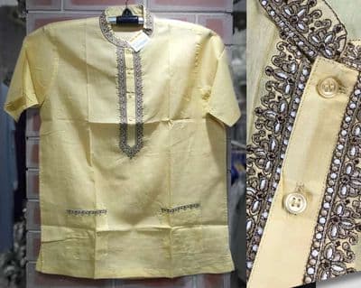 Elegant Light Yellow Fotua - Premium Quality Traditional Wear_img_0
