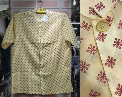 Elegant Printed Cream Fotua - Premium Quality Traditional Wear_img_0