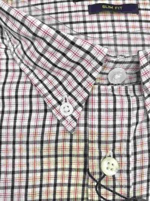 Men Casual Full Shirt Red Checkered Full Sleeve Cotton  | Palli_img_1