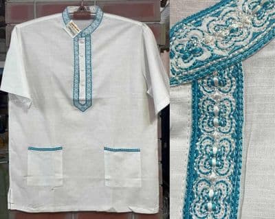 Elegant White Fotua with Embroidery - Premium Quality Traditional Wear_img_0