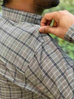 Grey / Black  Checkered Full Sleeve Cotton Shirt - Sizes M, L, XL_img_2