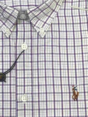 Men Casual Full Shirt Violet - White Checkered Cotton | Formal & Casual | Palli_img_7