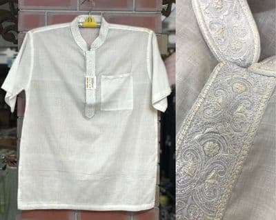 Elegant White Fotua White Embroidery - Premium Quality Traditional Wear_img_3