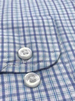 Men Casual Full Shirt Blue Checkered Cotton | Palli_img_3