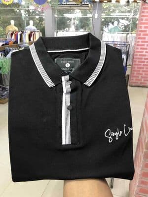 Men's Premium Black Polo T-Shirt | 210 GSM 100% Cotton | Summer Casual & Formal Wear | Palli_img_2