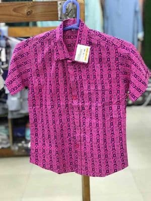 Boys Summer Printed Violet Half Shirt | Traditional Style_img_3