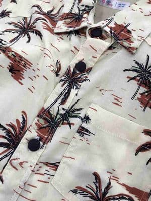 Summer Hawaiian Shirt for Boys | White Blue Cream Color_img_7