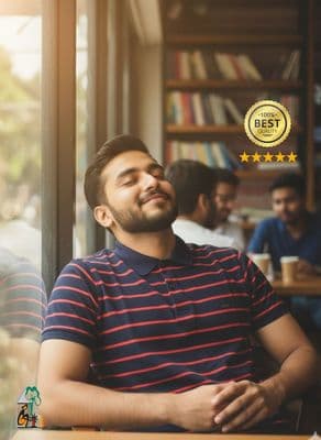 Men's Red & Blue Stripe Polo T-Shirt | 100% Cotton | Breathable Summer Wear | Palli_img_0