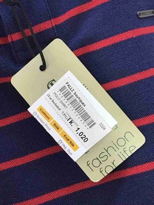 Men's Red & Blue Stripe Polo T-Shirt | 100% Cotton | Breathable Summer Wear | Palli_img_3