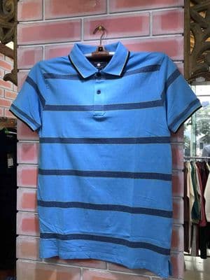 Premium Cotton Polo T-Shirt Cotton for Men | Blue & Orange | 210 GSM | Summer Essential | Palli_img_1