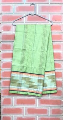 Cotton Lungi Turquoise with Striped Border: Sirajganj_img_4