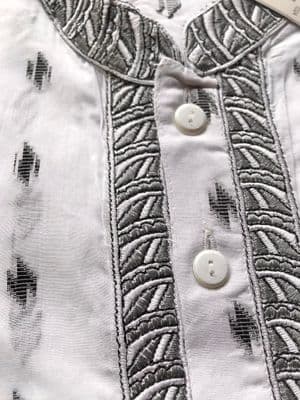 Elegant White Printed Fotua - Premium Quality Traditional Wear_img_2