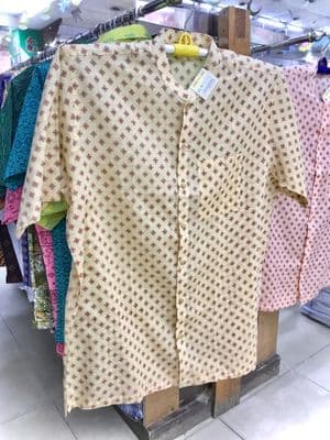 Elegant Printed Cream Fotua - Premium Quality Traditional Wear_img_3