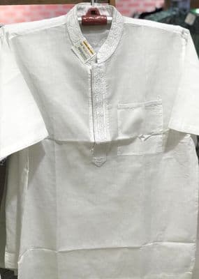 Elegant White Fotua White Embroidery - Premium Quality Traditional Wear_img_2