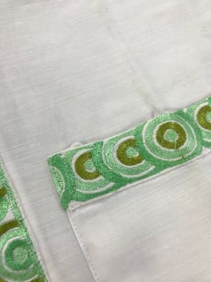 khadi Cotton Fotua with Green Embroidery_img_3