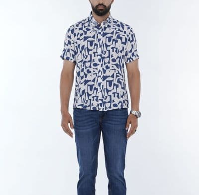 Men's Lightweight Viscose Short Sleeve Button-Up Casual Shirts_img_1