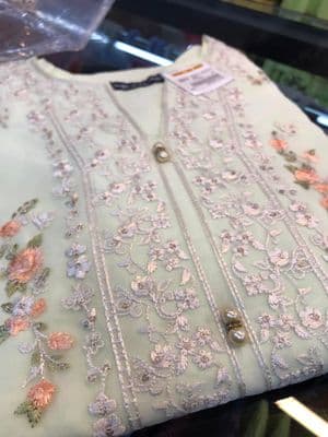 Embroidered Women's One-Piece - Soft Mint - Organza_img_0