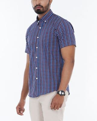 Slim Fit Short Sleeve Button Down Men Half Shirt | Palli_img_0