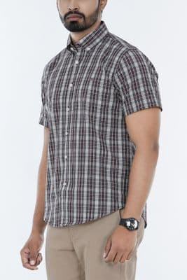 Short Sleeve Casual Button Down Men Half Shirt | Palli_img_1