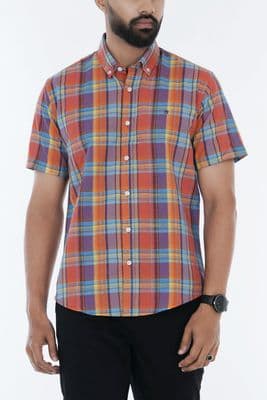 Cotton Normal Sleeve Button Down Men Half Shirt | Palli_img_0