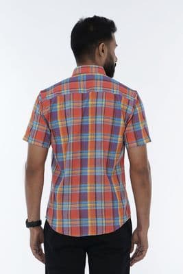 Cotton Normal Sleeve Button Down Men Half Shirt | Palli_img_2