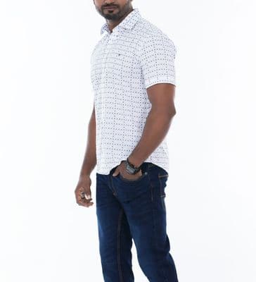 Short Sleeve Slim Fit Casual Men Half Shirt_img_2