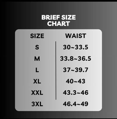 3pc Men's Cotton Briefs (Size 30~49) - Premium Comfort Underwear_img_4