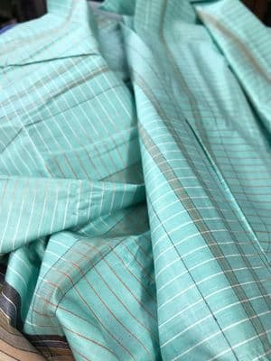 Cotton Lungi Turquoise with Striped Border: Sirajganj_img_2