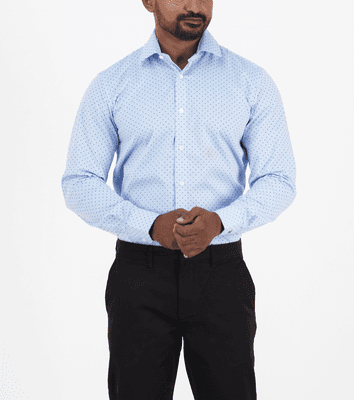 Men's Long-Sleeve Regular-Fit Non-Stretch Cotton Formal Shirt_img_0