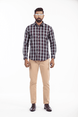 Men Casual Full Shirt Slim Fit Cotton Shirt | Formal & Casual | Palli_img_2