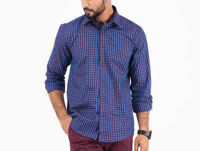 Long-Sleeve non-Stretch Men Casual Full Shirt | Palli_img_0
