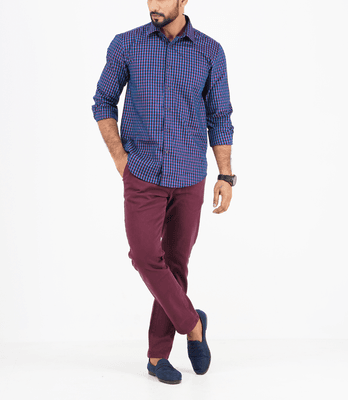 Long-Sleeve non-Stretch Men Casual Full Shirt | Palli_img_2