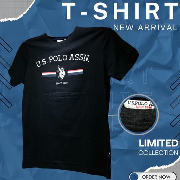 US POLO T Shirt Black