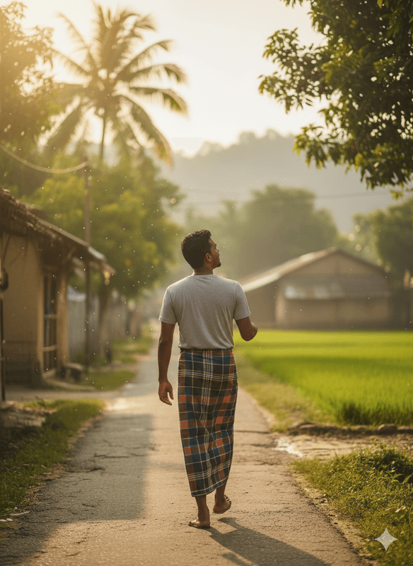 Authentic Sirajganj Cotton Lungi - Multi-Check Design