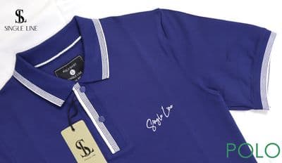 Men's Classic Blue Polo T-Shirt | 210 GSM Premium Cotton | Slim Fit Casual Wear | Palli_img_1