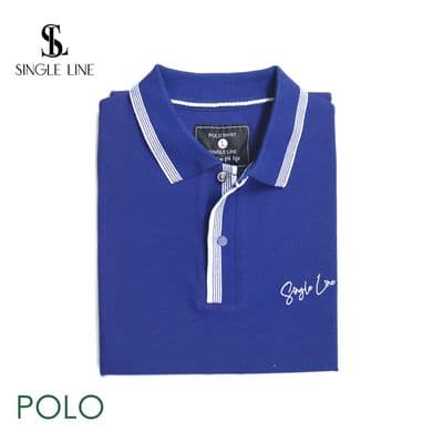 Men's Classic Blue Polo T-Shirt | 210 GSM Premium Cotton | Slim Fit Casual Wear | Palli_img_3
