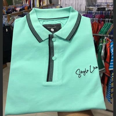 Men's Turquoise Polo T-Shirt | Premium Cotton | Slim Fit Casual Wear | Palli_img_2
