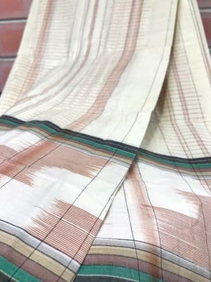 Cotton Lungi Off-White with Colorful Stripes: Sirajganj | Palli_img_1