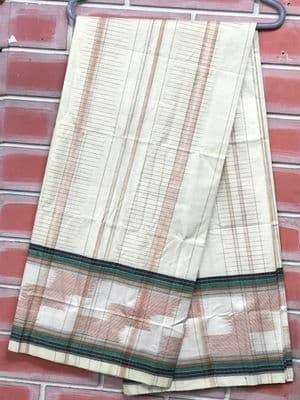 Cotton Lungi Off-White with Colorful Stripes: Sirajganj | Palli_img_2