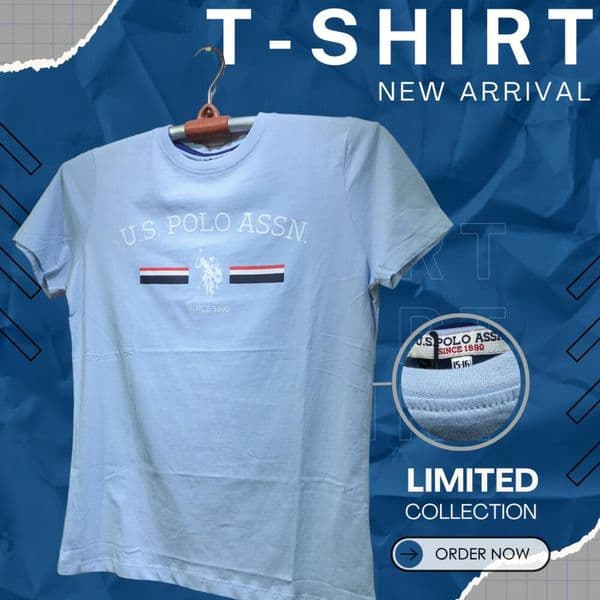 US Polo T Shirt Sky Blue